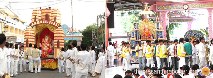 Lord Ganesha Immersed with Festive Gaiety
